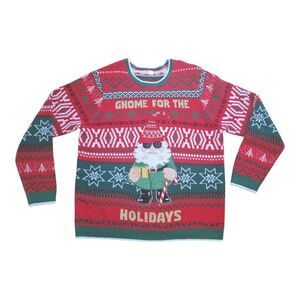 Holiday Time Men's Gnome Ugly Christmas Sweater 2XL Gnome for the Holidays 3D